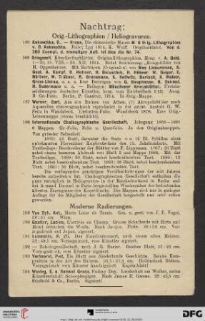Nachtrag (Nr. 185 - 194)