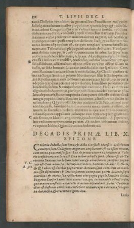 Decadis Primae Lib. X. Epitome.