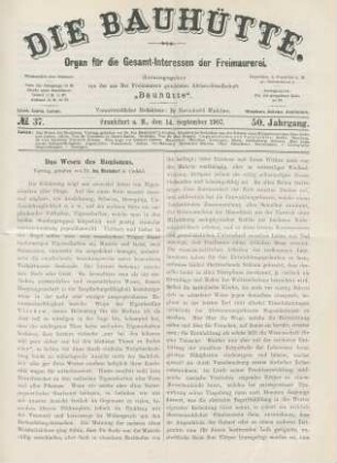 No. 37. Frankfurt a. M., den 14. September 1907. 50. Jahrgang.