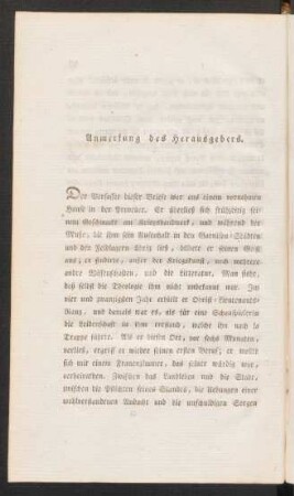 Anmerkung des Herausgebers.