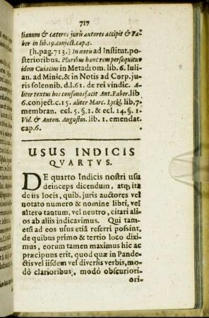 Usus Indicis Quartus.