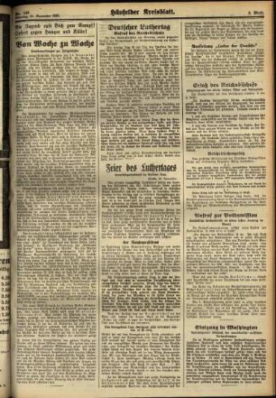 Zweite Ausgabe vom Dienstag, den 21. November 1933.