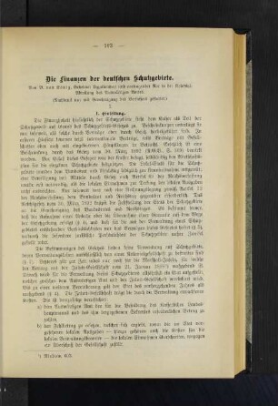 Die Finanzen der deutschen Schutzgebiete.