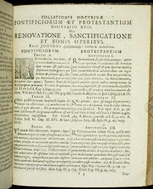 Disputatio XVIII. De Renovatione, Sanctificatione Et Bonis Operibus. Resp. Johanne Heydenreich/ Cothena-Anhaltino.