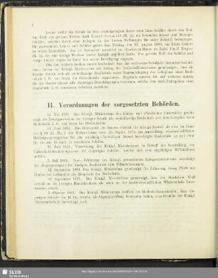 II. Verordnungen der vorgesetzten Behörden