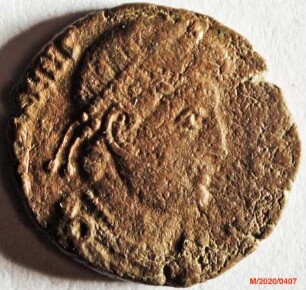 Römische Münze, Nominal Centenionalis, Prägeherr Valens, Prägeort nicht bestimmbar, Original