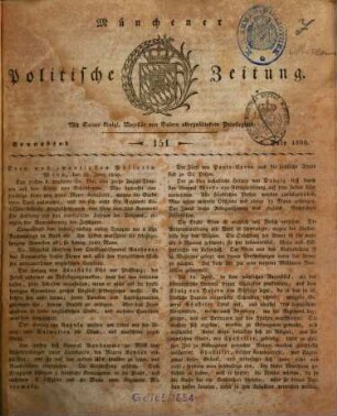 Münchener politische Zeitung : mit allerhöchstem Privilegium. 1809 = Jg. 10, 7 - 12