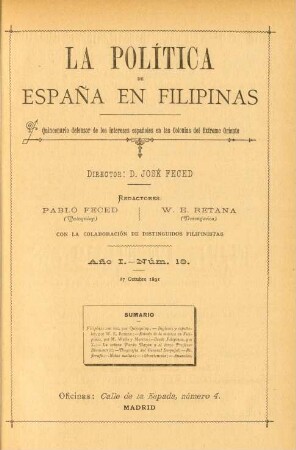 Núm. 19. 27 Octubre 1891