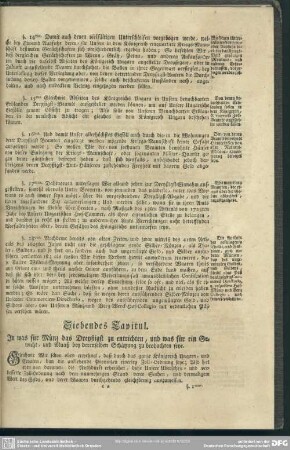 Siebendes Capitul. In was für Münz das Dreyßigst zu entrichten, und was für ein Gewicht, und Maaß bey derenselben Schätzung zu beobachten seye