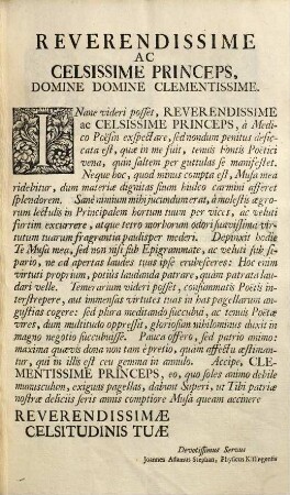 Musa superioris Franconiae in solenni subditorum apllausu excitata ... quando ... D. Fridericus Carolus episcopus Bambergensis ... homagium ritu solenni inter mille aggratulantium vota in Arce Aschacensi suscepit ...