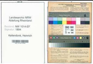 Entnazifizierung Heinrich Kellendonk , geb. 17.12.1893 (Ingenieur)