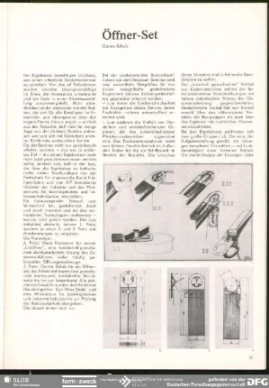 Öffner-Set : Design für technische Konsumgüter