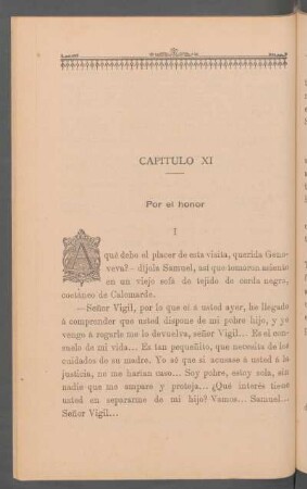Capítulo XI - Por el honor