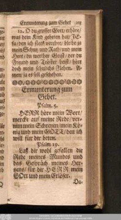 Ermunterung zum Gebet.