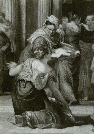 Die Darstellung im Tempel : Veronese, Paolo: Die Darstellung Jesu im Tempel. Um 1555/1560. Öl auf Leinwand; 186 x 417 cm. Dresden: Gemäldegalerie Alte Meister 223