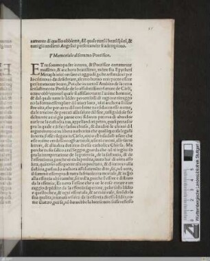 Memoriale al sommo Pontifice