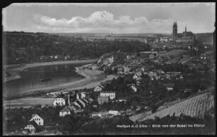 Meißen. Blick von der Bosel ins Elbtal nach Meißen