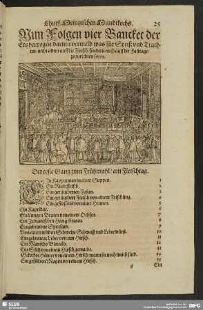 Nun Folgen vier Bancket der Ertzhertzogen