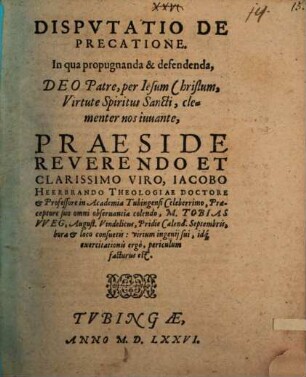 Disputatio de precatione