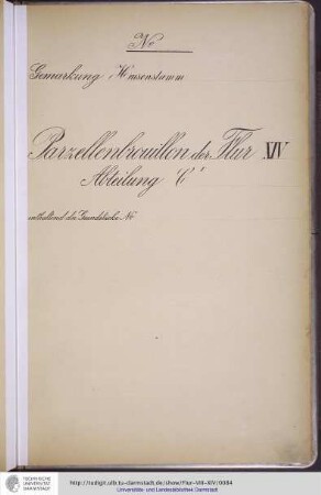 No. 27 Gemarkung Heusenstamm, Flur XIV, Abteilung CI