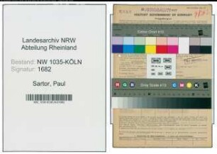 Entnazifizierung Paul Sartor , geb. 05.09.1899 (Kaufmaennischer Angestellter)