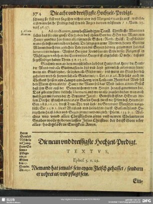 Die neun und dreissigste Hochzeit-Predigt