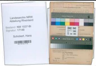 Entnazifizierung Hans Schickert , geb. 03.05.1902 (Reichsanwalt)