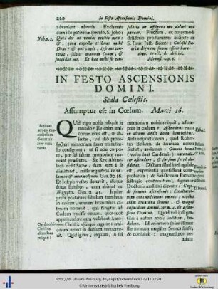 In Festo Ascensionis Domini.