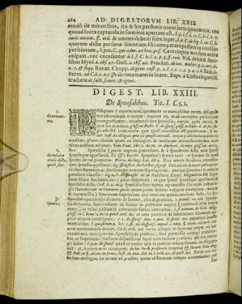 Digest. Lib. XXIII. De Sponsalibus.