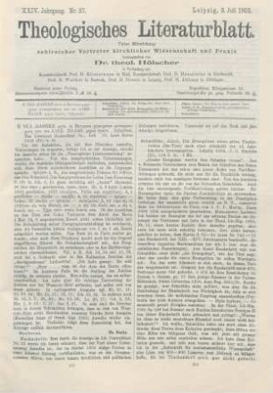 314-315 [Rezension] Die Evangelien eines alten Unzialcodex (B Aleph-Txt)