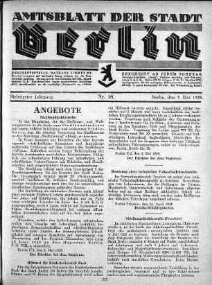 1929,18: Nr. 18, 5. Mai 1929