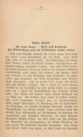 Drittes Kapitel. Im neuen Hause ...