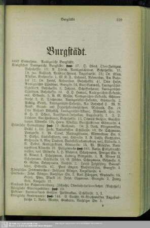 Amtsgerichtsbezirk Burgstädt nebst Rußdorf (Altenburg) u. Chursdorf (Penig)
