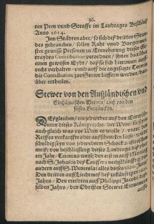 Stewer von den Außländischen und Einhaimischen Weinen/...