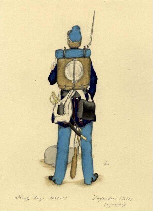 Uniformbild, Infanterist der dänischen Armee (1848-1851)