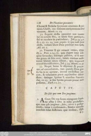 Caput IV. De fide qua cum Deo iungimur.