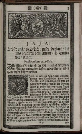 Tröste uns/ Gott! unser Heyland/ laß uns leuchten dein Antlitz/ so genesen wir/ Amen.