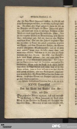 XXVII. Hauptstück. Von der Macht des Papstes über Gelübde, und Eide.