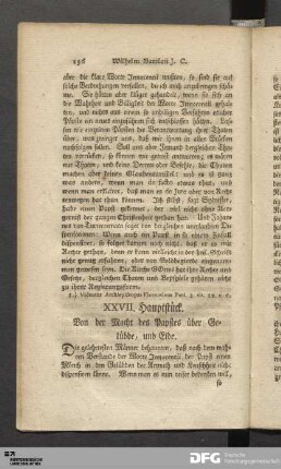 XXVII. Hauptstück. Von der Macht des Papstes über Gelübde, und Eide.