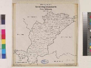 Schleswig-Holstein Gemeindegrenzenkarte Kreis Schleswig
