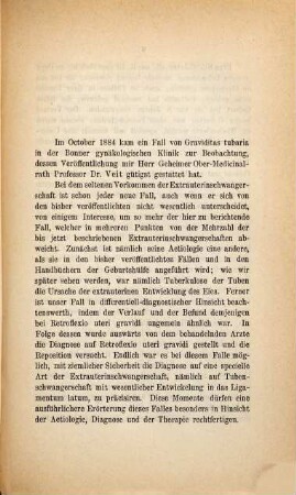 Ueber graviditas tubaria : Aus der gynäkologischen Klinik zu Bonn. Inaug.-Diss.