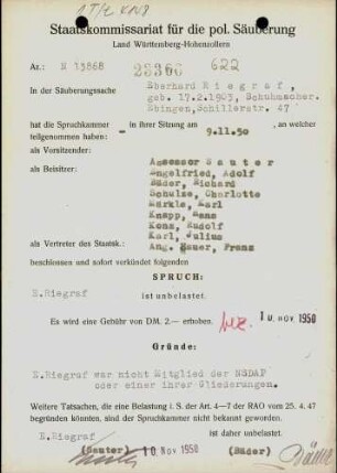 Riegraf, Eberhard