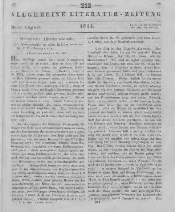 Ghillany, F. W.: Die Menschenopfer der alten Hebräer. Eine geschichtliche Untersuchung. Nürnberg: Schrag 1842 (Fortsetzung von Nr. 221)
