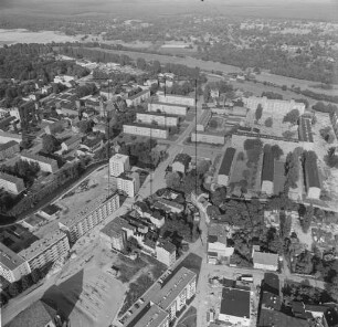 Stadtmitte von Forst (Lausitz) : Blickrichtung Nordosten zur Lausitzer Neiße