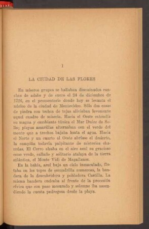 I - La ciudad de las flores