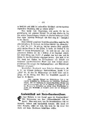 Landwirtschaft und Kreis-Grundwertsteuer