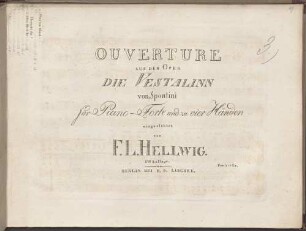 Ouverture aus der Oper Die Vestalinn