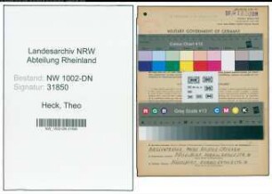 Entnazifizierung Theo Heck, geb. 15.10.1909 (Kaufm.Angest.)