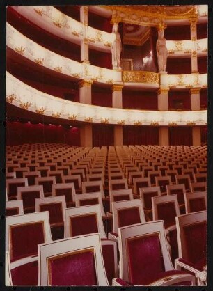Nationaltheater, München Wiederaufbau: Zuschauerraum Parkett und Ränge