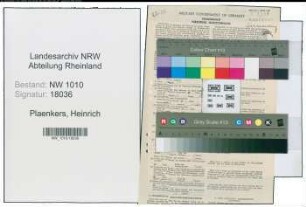 Entnazifizierung Heinrich Plaenkers , geb. 14.12.1901 (Bahnwart)